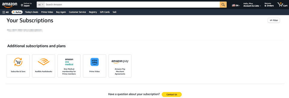 Navigate to your subscriptions page when learning how to cancel hulu on amazon to manage your active digital plans.