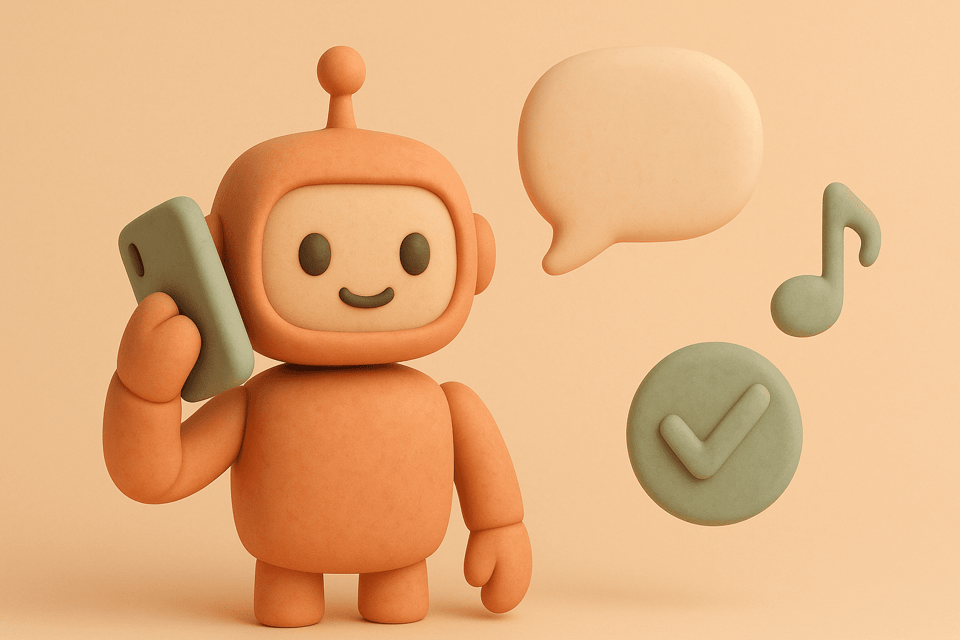 AI calling customer service illustration