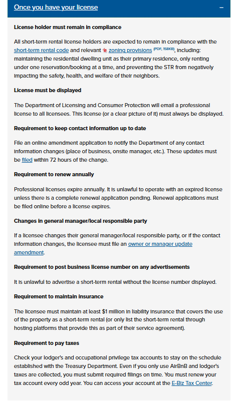 After approval, publish the license number and keep the license and tax accounts current. Denver short-term rental licensing guide listing requirements after license approval