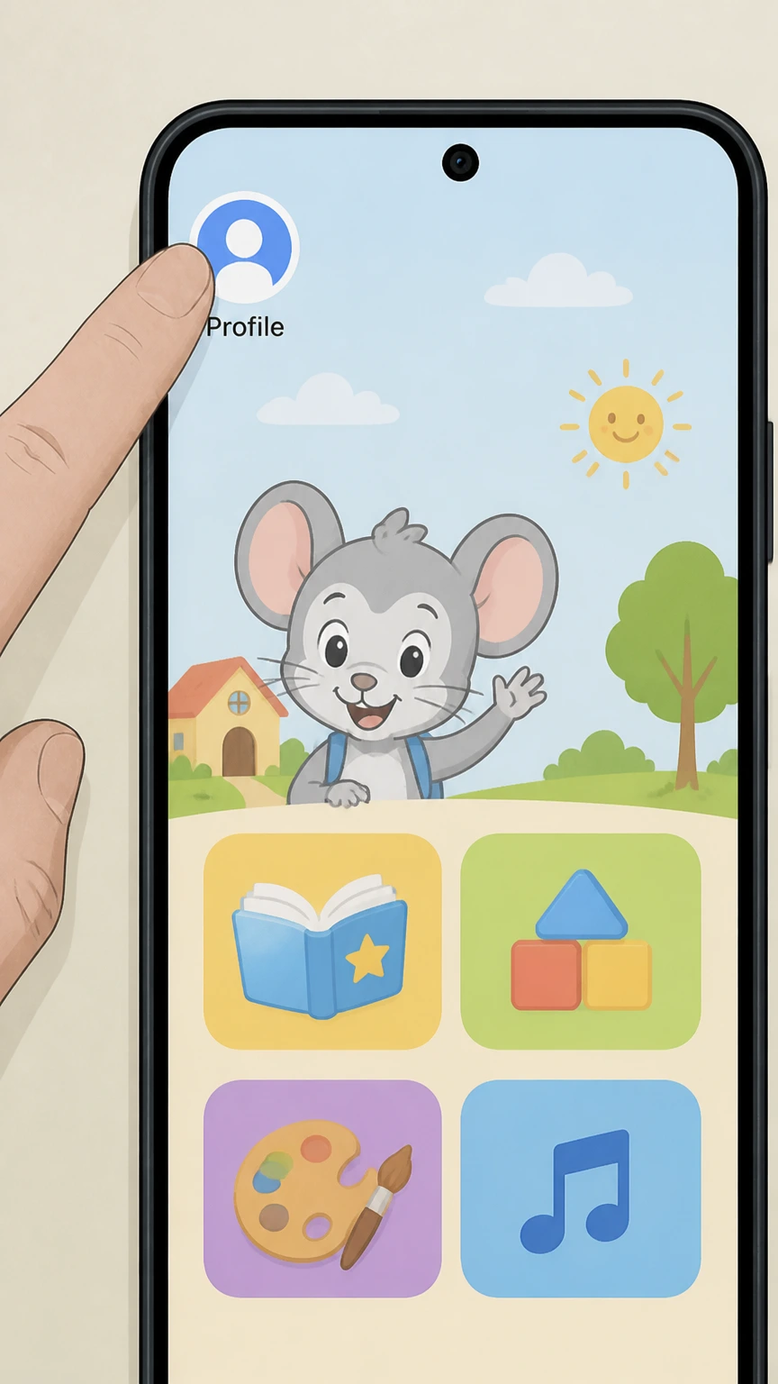 ABCmouse cancellation: Open the profile menu