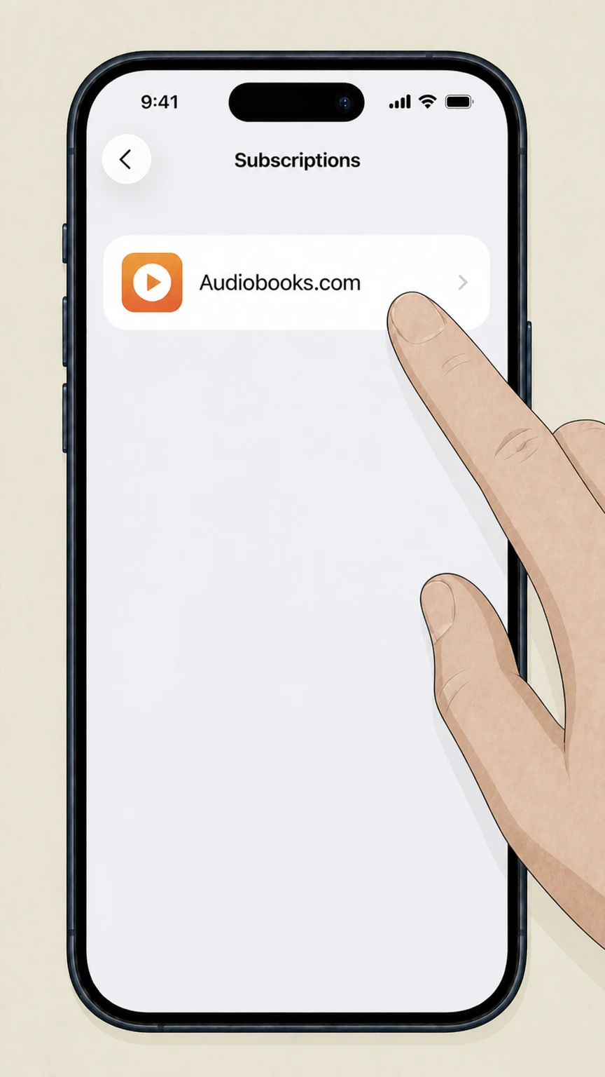 Audiobooks.com cancellation: Select Audiobooks.com