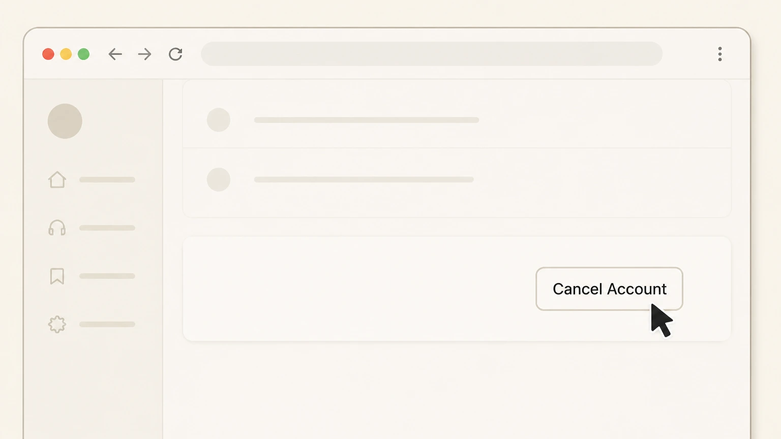 Audiobooks.com cancellation: Select Cancel Account