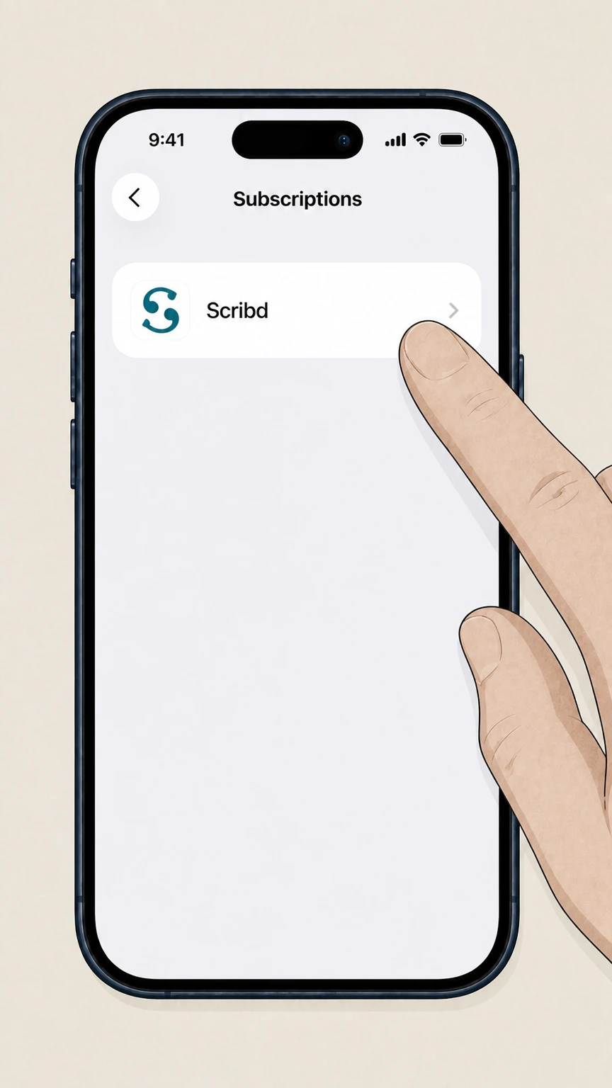 Scribd cancellation: Select Scribd