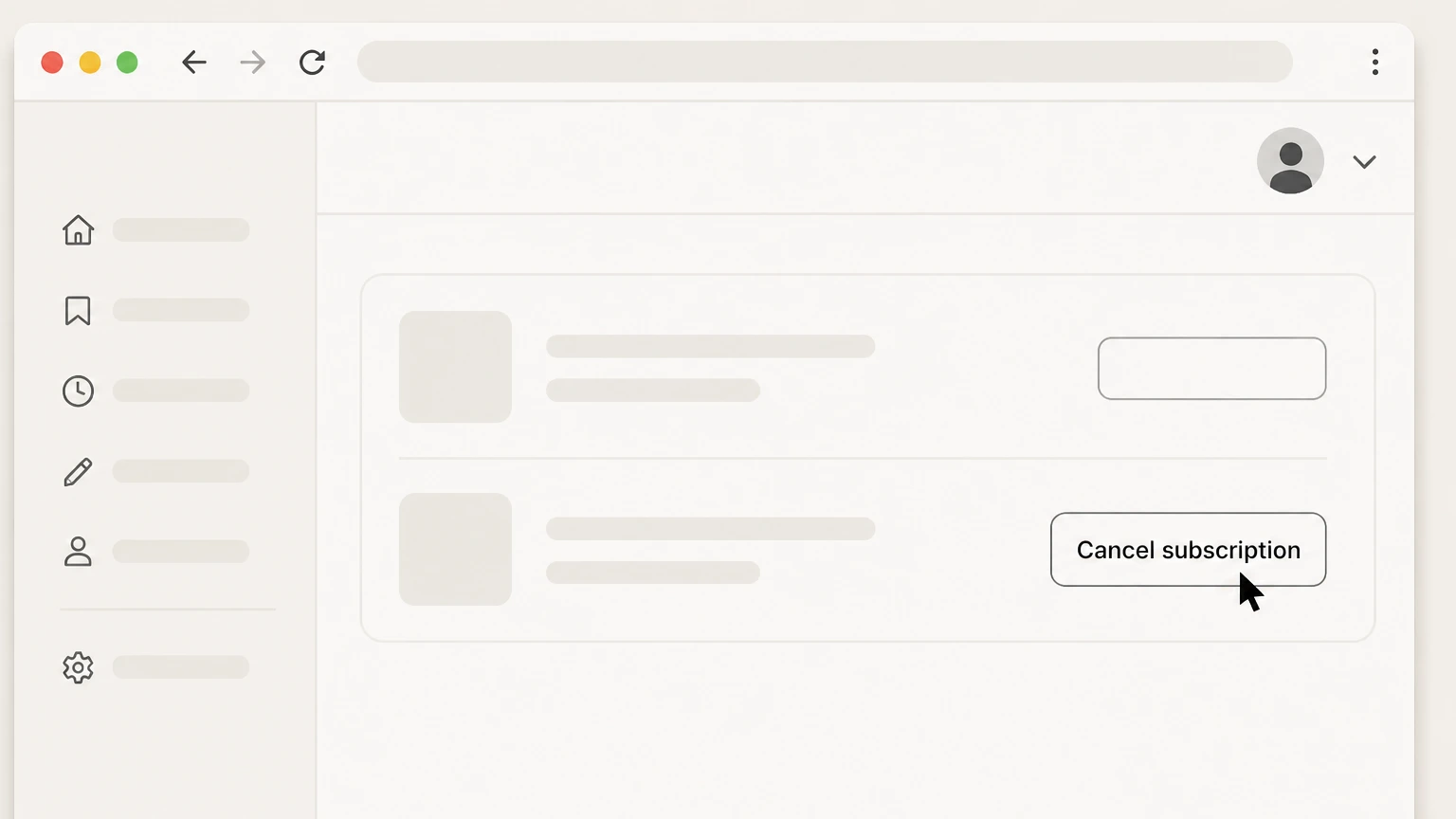 Scribd cancellation: Select Cancel subscription