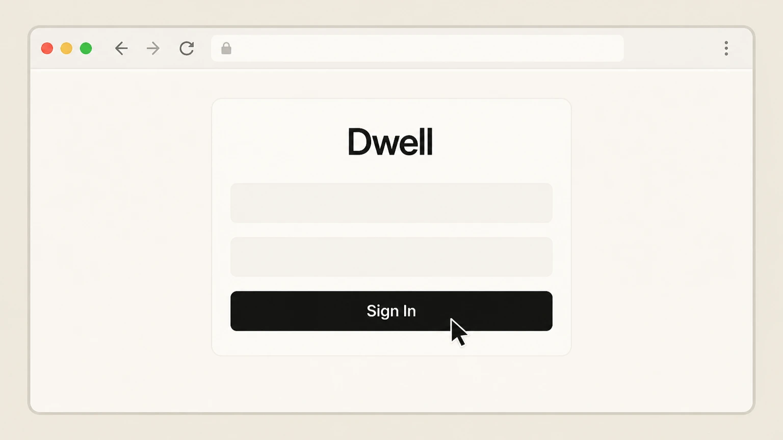Editorial illustration for Sign in to your Dwell account in the Dwell Magazine website cancellation route
