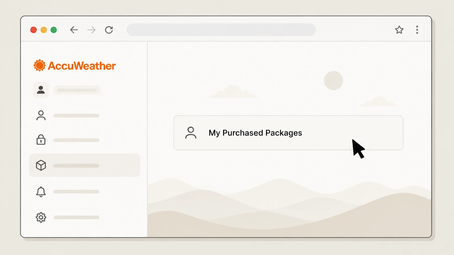 AccuWeather AccuWeather websites (Premium, Professional, Snow Alerts, developer/API) cancellation: For developer/API, open My Purchased Packages