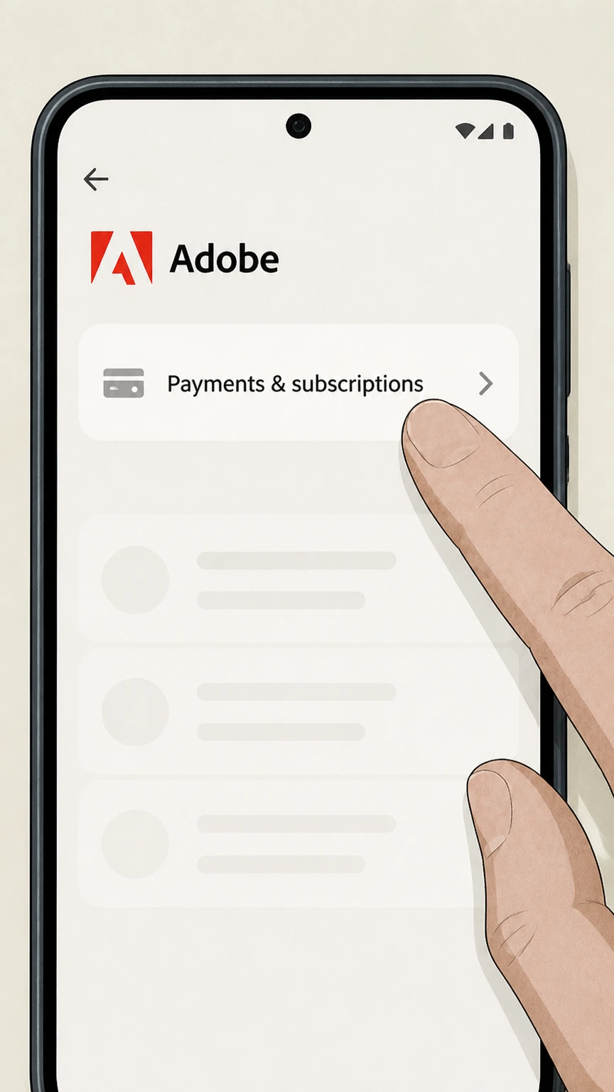 Adobe cancel a google play subscription: Open Payments & subscriptions