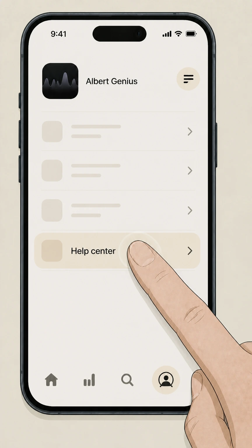 Albert Genius Albert mobile app: Tap Help center