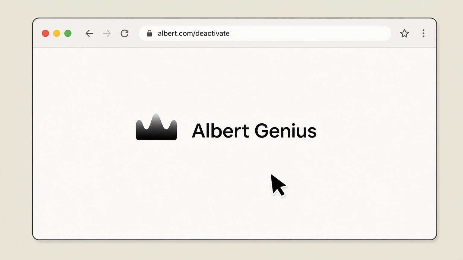 Albert Genius Albert website: Go to the Albert deactivation page