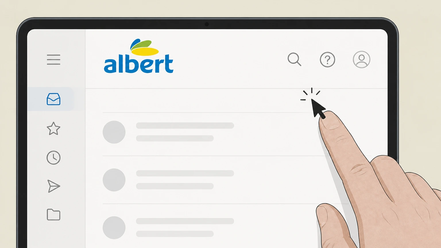 Albert Email support cancellation: Open your email app or webmail