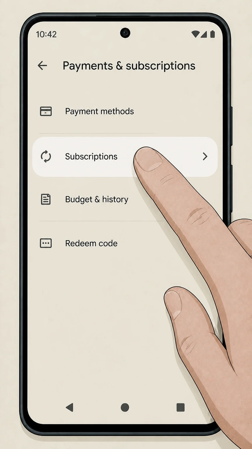 Amazon Prime google-play cancellation: Open Subscriptions