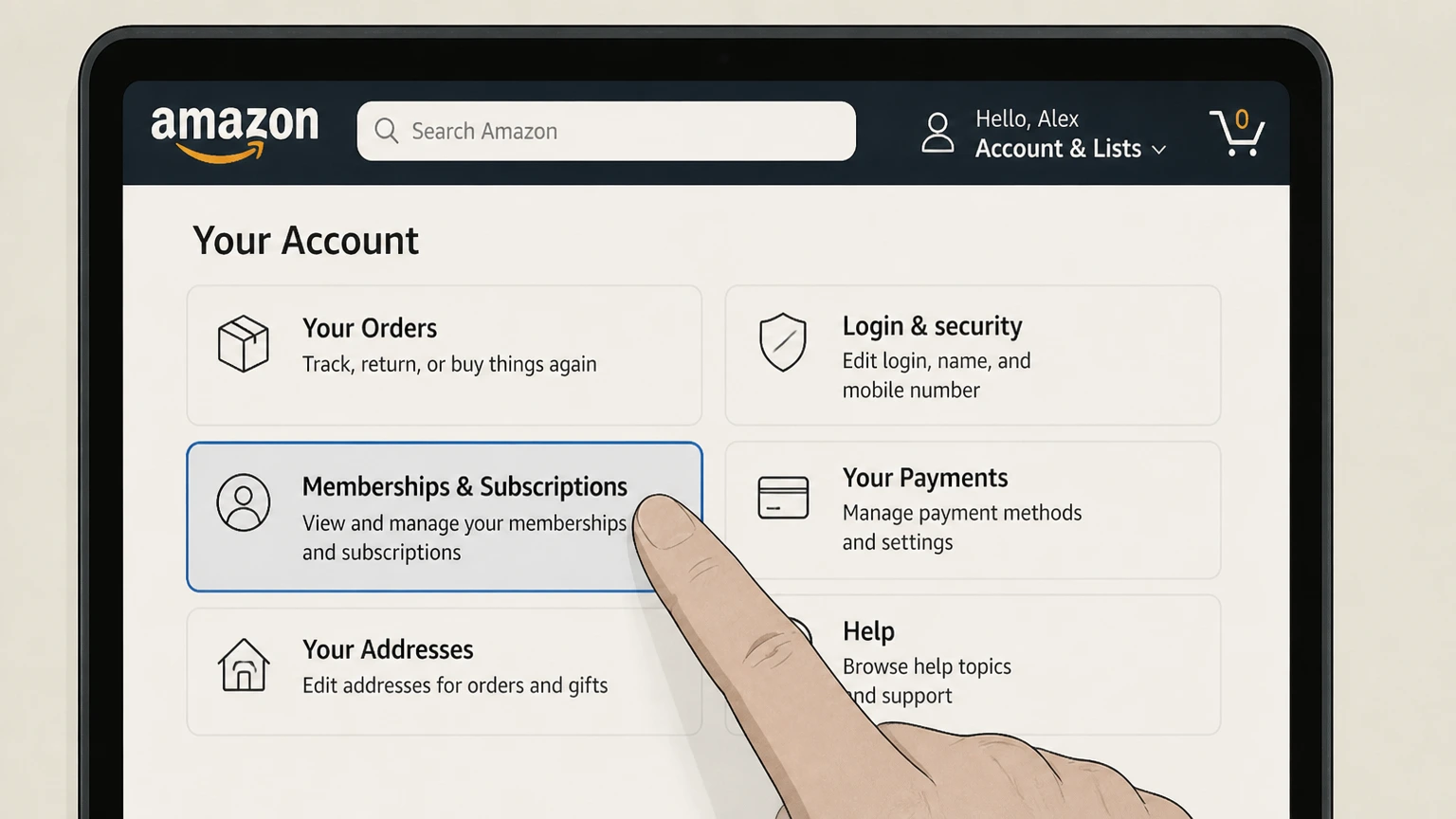AMC+ amazon cancellation: Open Memberships & Subscriptions