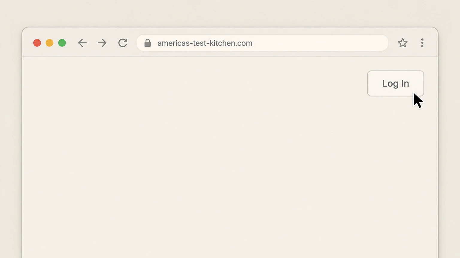 America's Test Kitchen Cancel website-billed Essential Membership or ATK Classes cancellation: Open the login form
