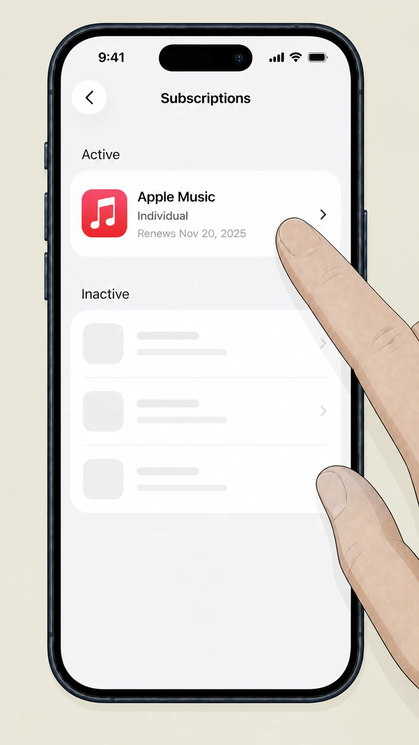 Apple Music ios cancellation: Choose Apple Music