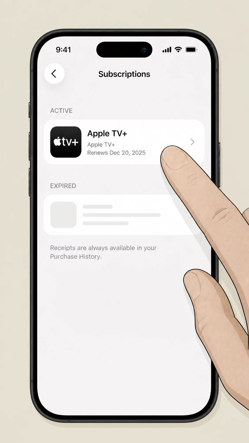 Apple TV+ ios cancellation: Choose Apple TV+