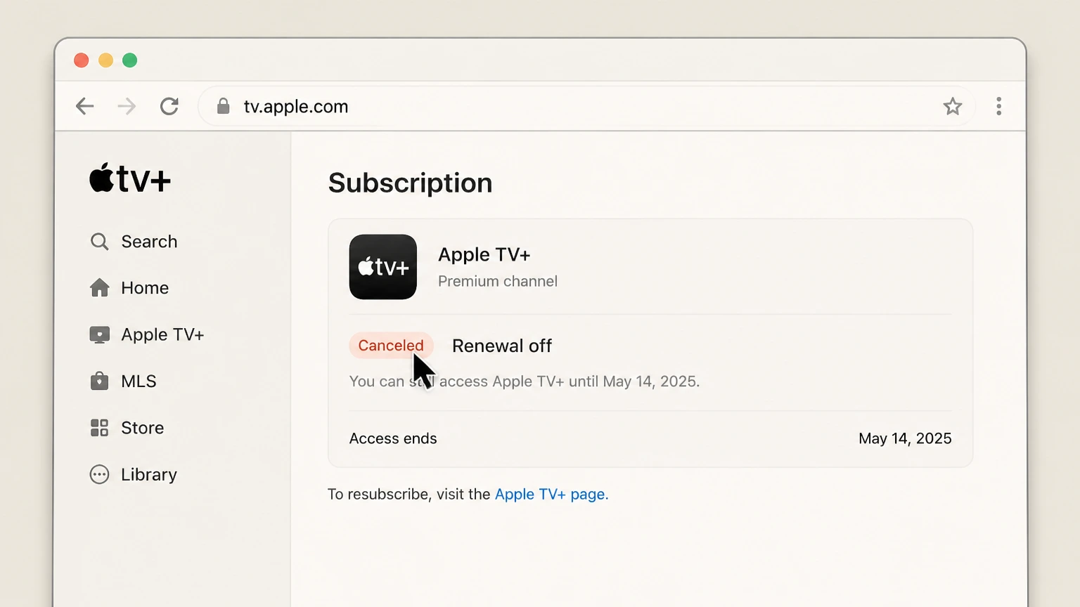 Apple TV+ web cancellation: Save the expiration date