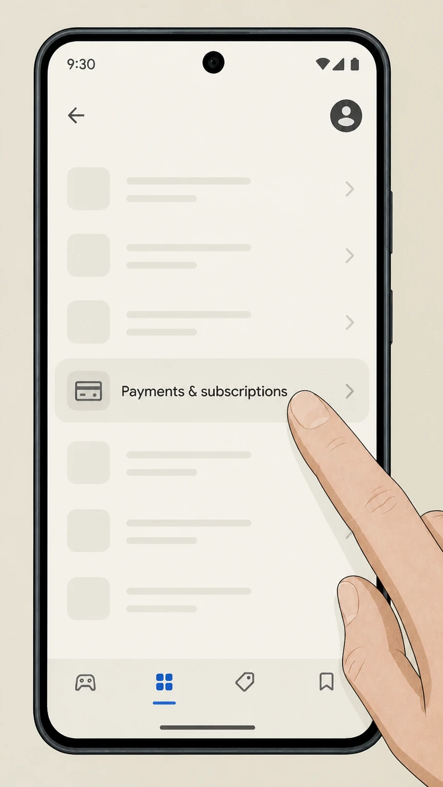 Architectural Digest Google Play-billed Architectural Digest India app subscription cancellation: Open Payments & subscriptions
