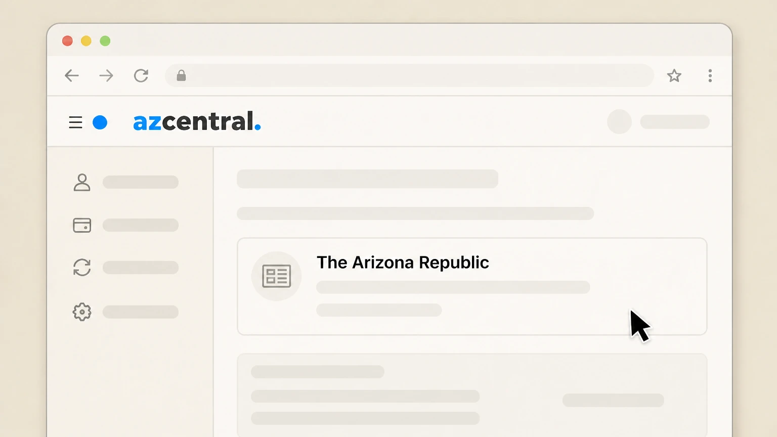 The Arizona Republic Website Account Management (eligible states only) cancellation: Locate your active Arizona Republic subscription