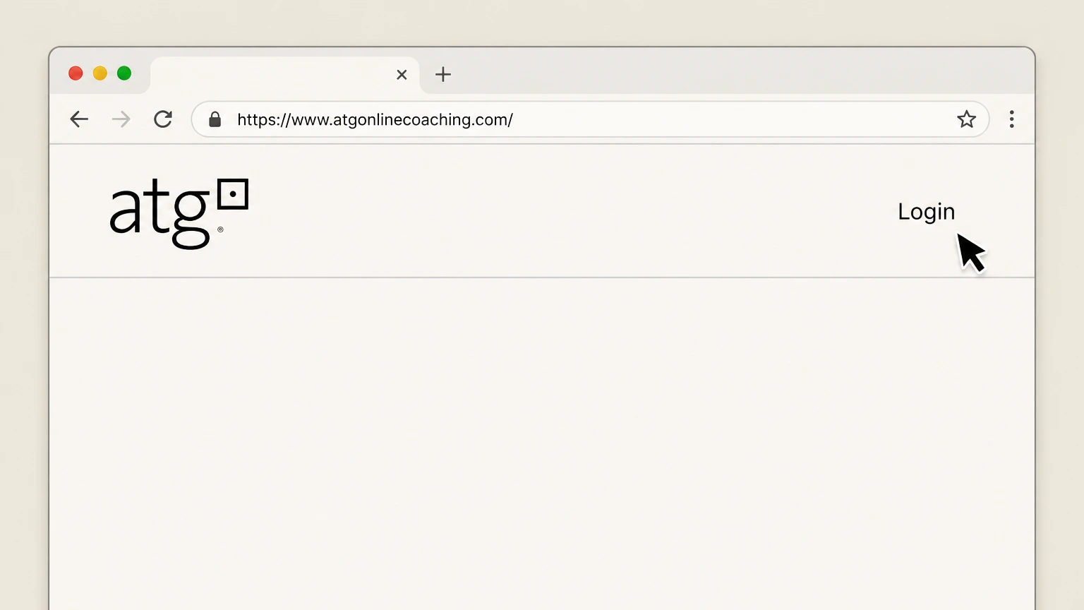 Athletic Truth Group ATG website account (direct billing): Select the Login option