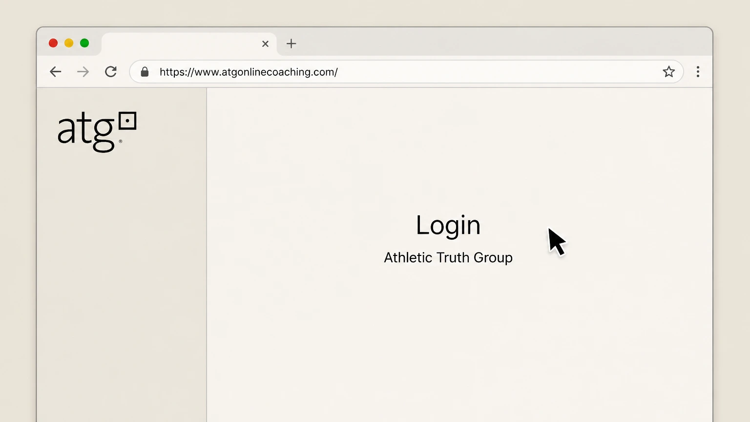 Athletic Truth Group ATG website account (direct billing): Sign in to your ATG account