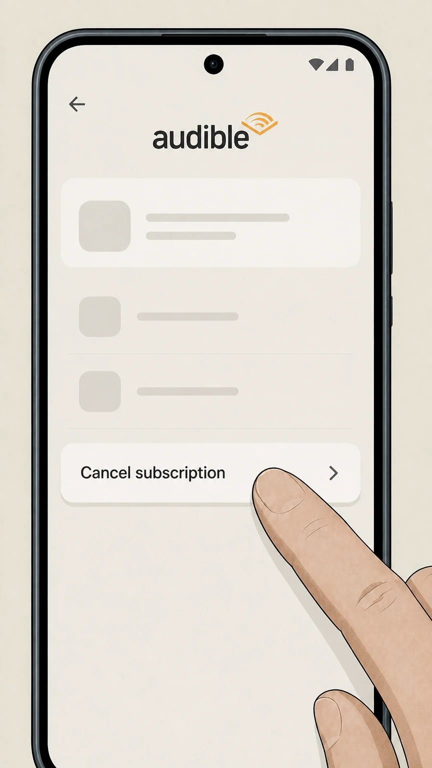 Audible cancel a google play subscription: Choose Cancel subscription
