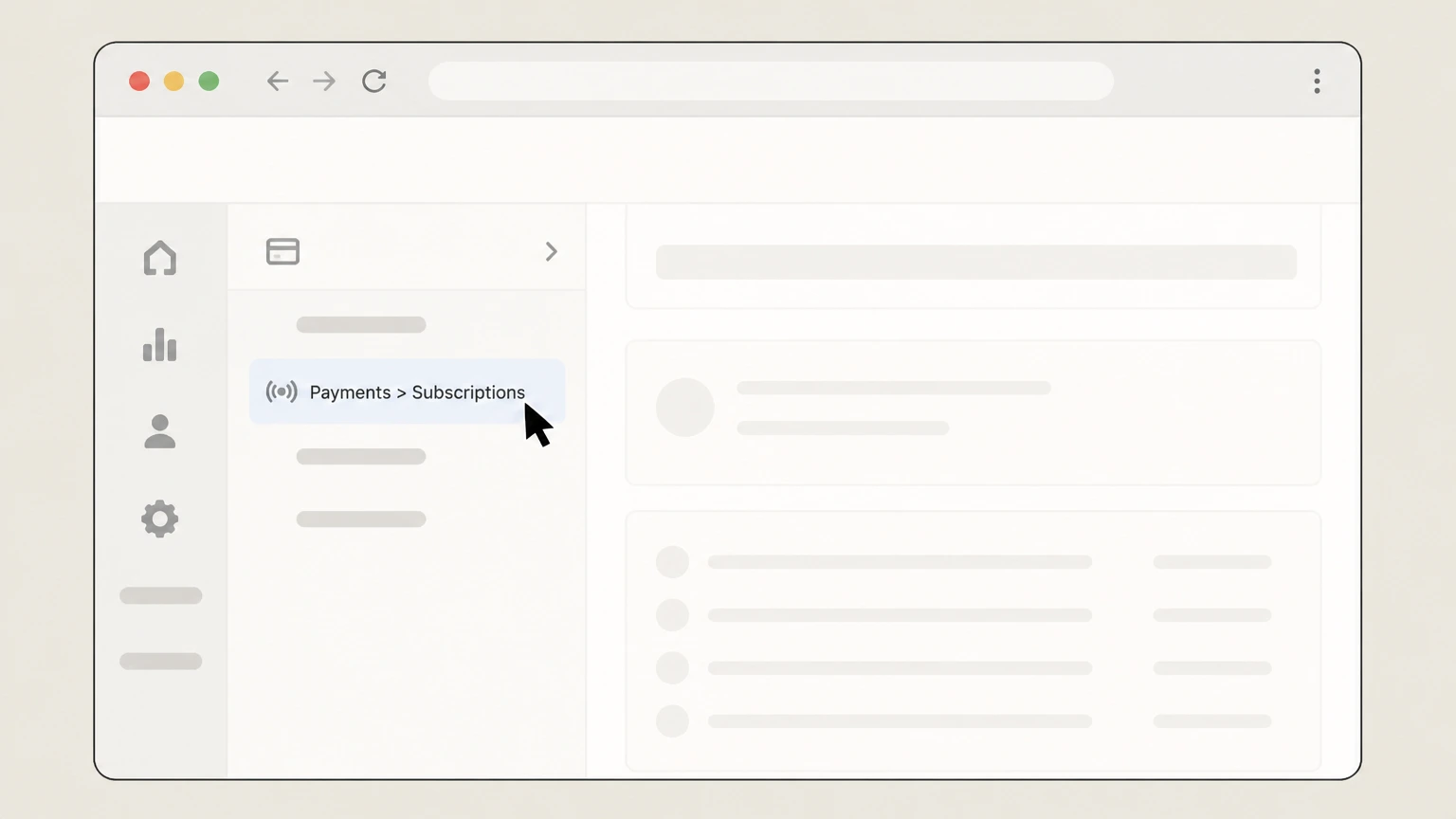 Authorize.net Merchant Interface (cancel an ARB recurring subscription) cancellation: Open the Subscriptions page