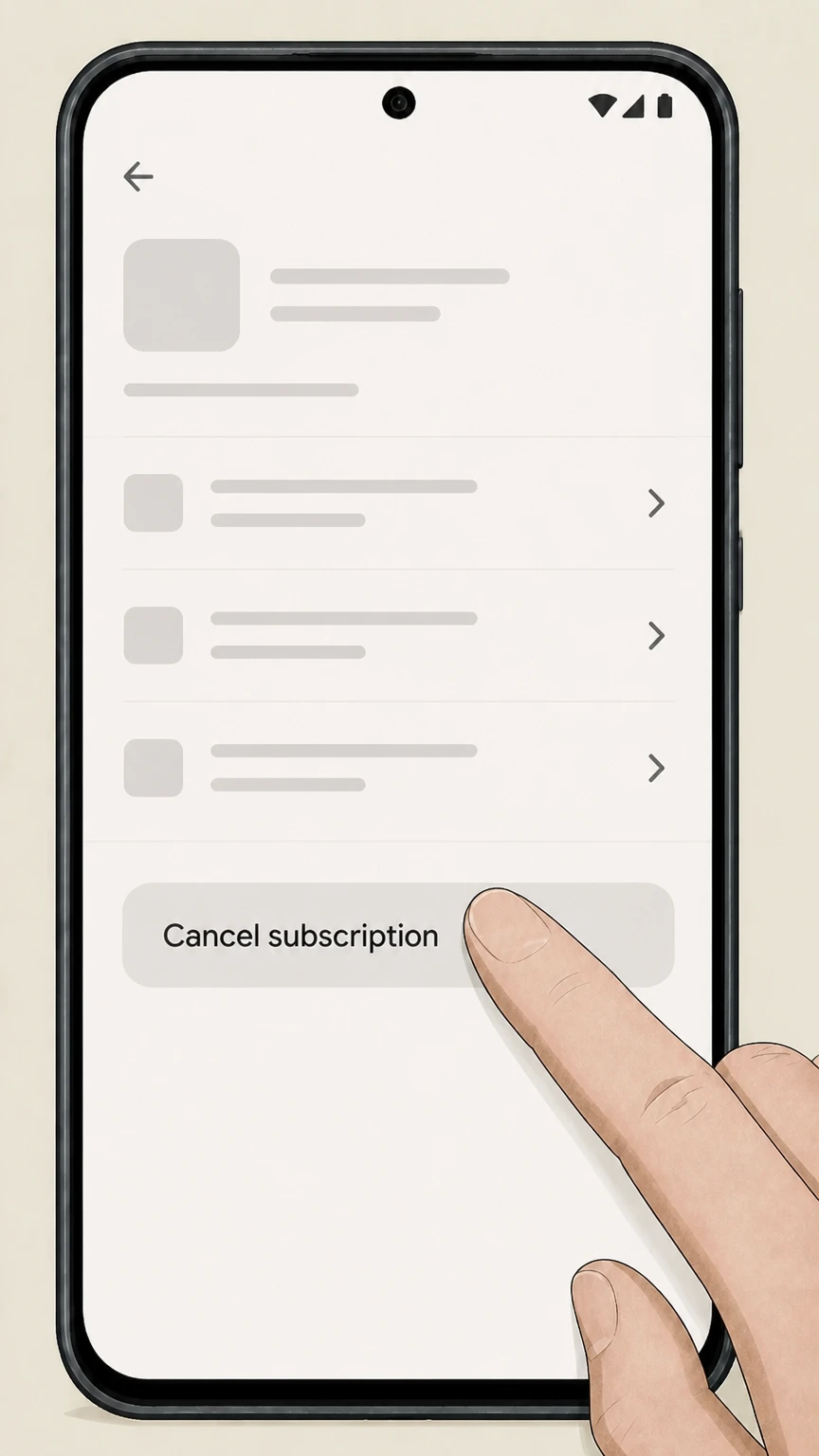 BeenVerified Cancel BeenVerified subscription in Google Play cancellation: Tap Cancel subscription