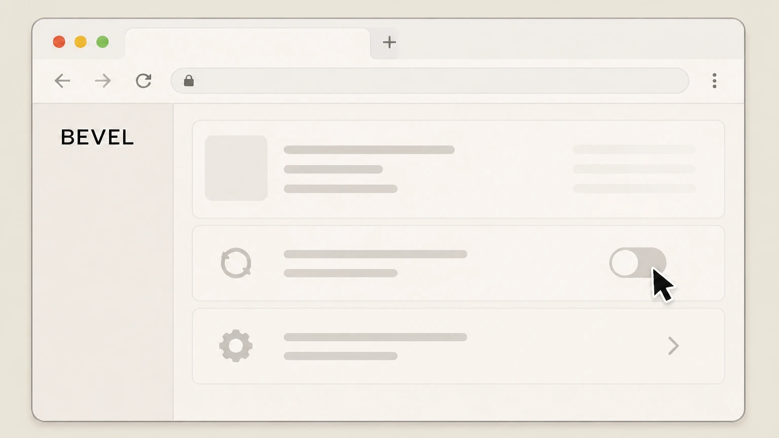 BEVEL Website Account Console: Use the on‑screen control to stop future shipments