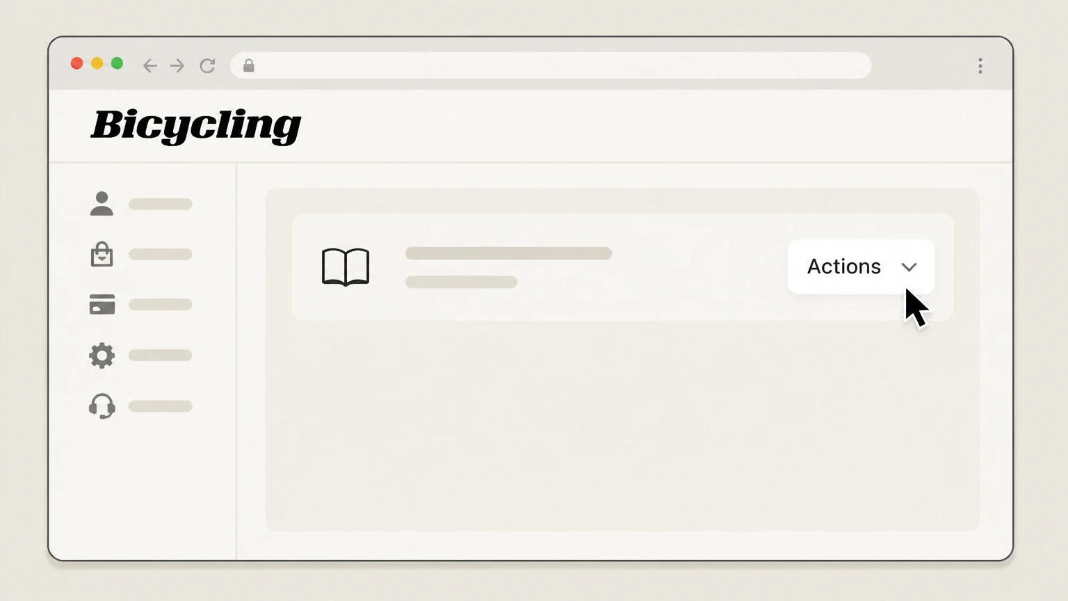 Bicycling Cancel a direct-billed Bicycling print subscription online cancellation: Open the Actions menu for your Bicycling subscription