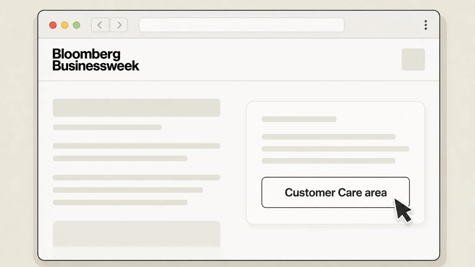 Bloomberg Businessweek Cancel a stand‑alone Bloomberg Businessweek print magazine subscription cancellation: Open the Businessweek Customer Care site from Bloomberg Help