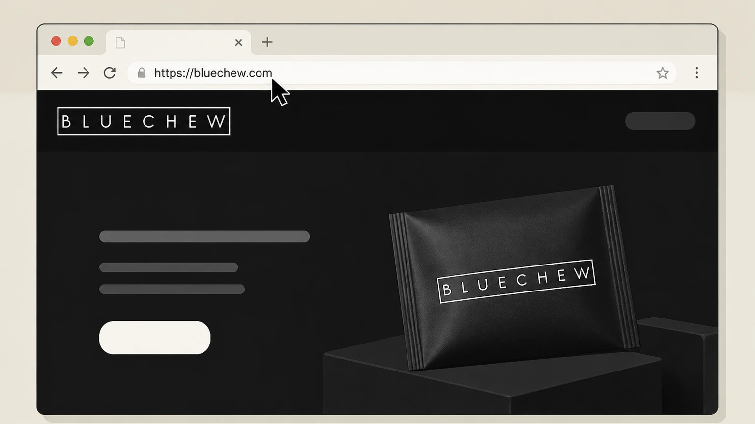 BlueChew BlueChew website account cancellation: Open bluechew.com in a browser