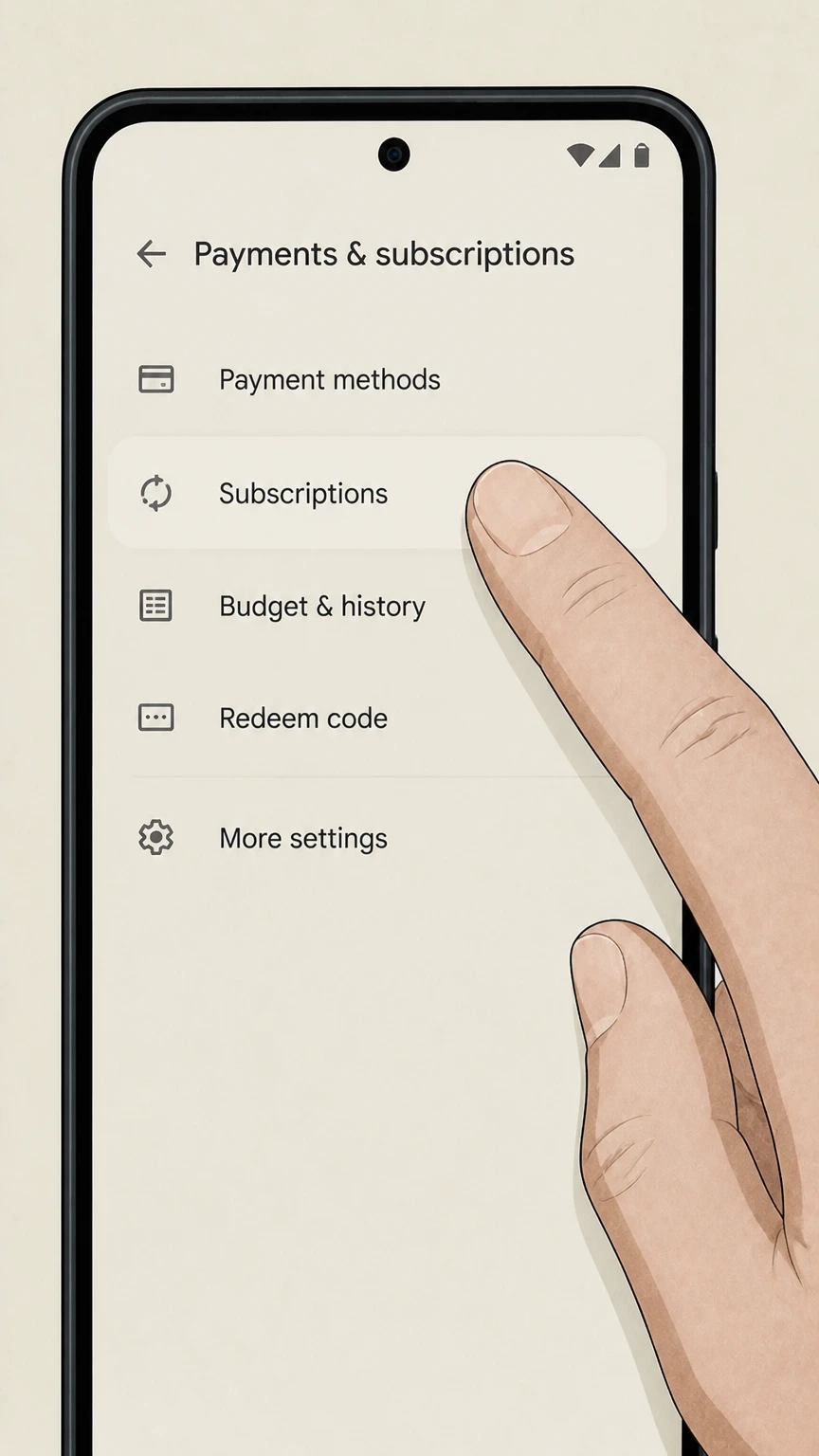 BODi google-play cancellation: Open Subscriptions