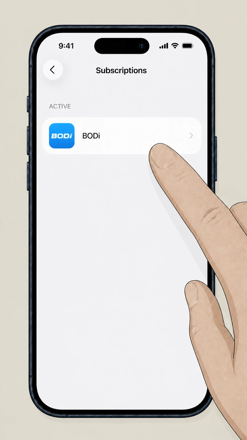 BODi ios cancellation: Choose BODi