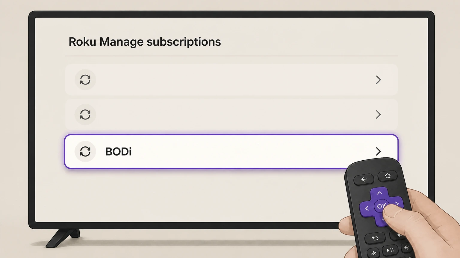 BODi roku cancellation: Choose BODi