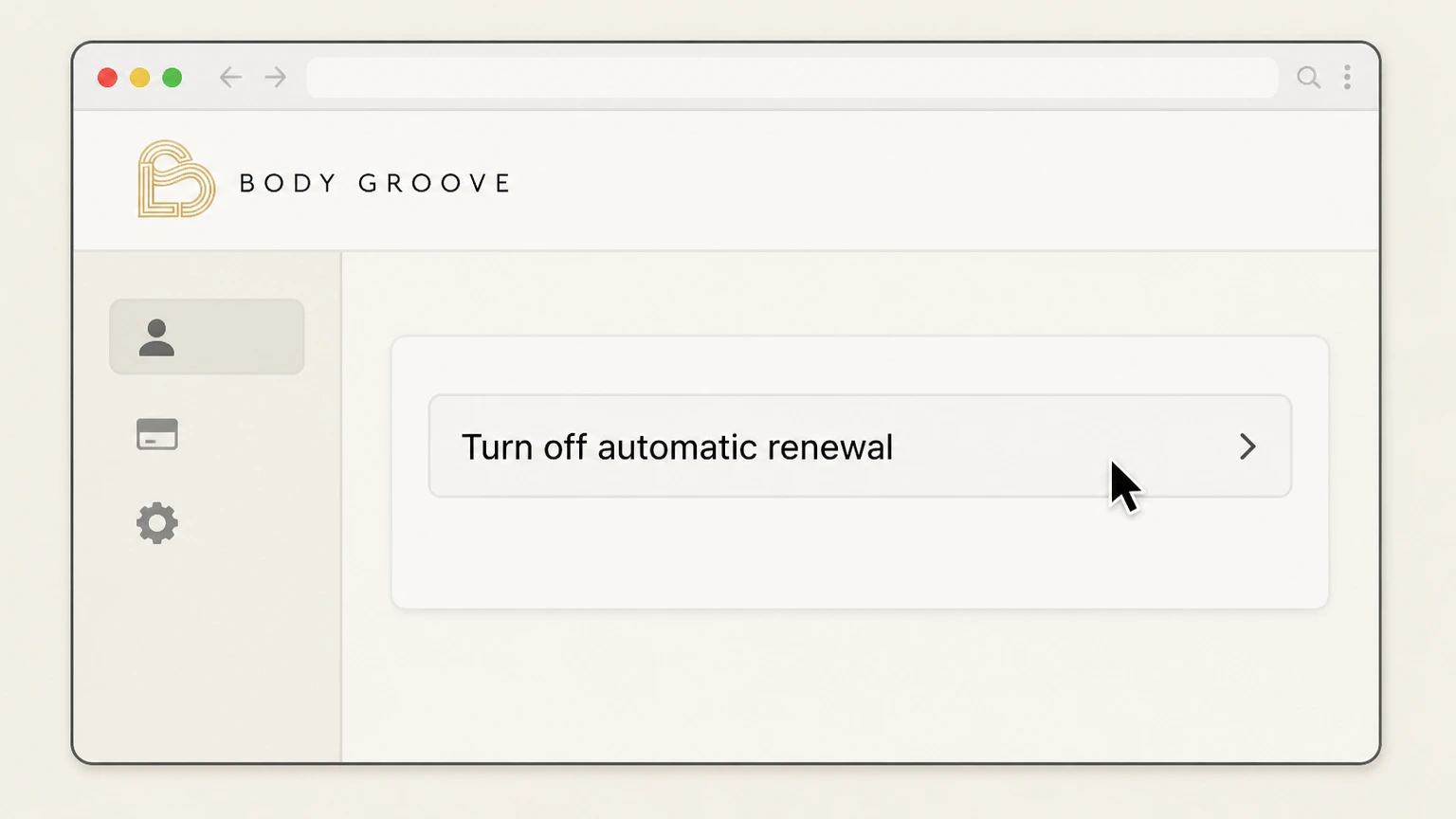 Body Groove Body Groove cancellation form: Open the cancellation form