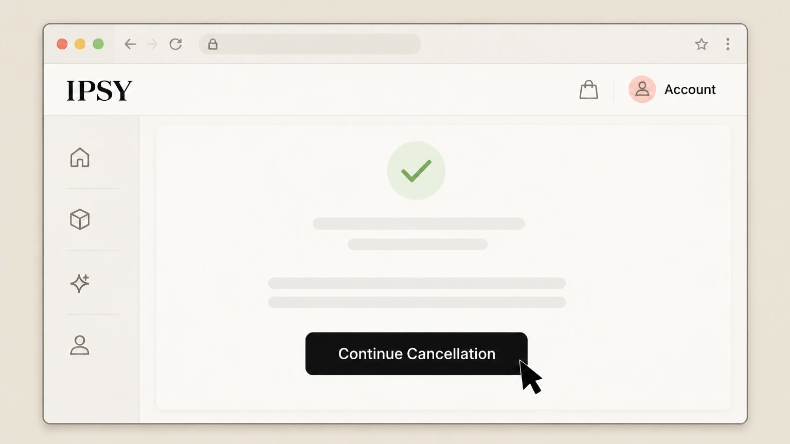 BoxyCharm IPSY website (direct BoxyCharm billing) cancellation: Confirm and finish cancellation