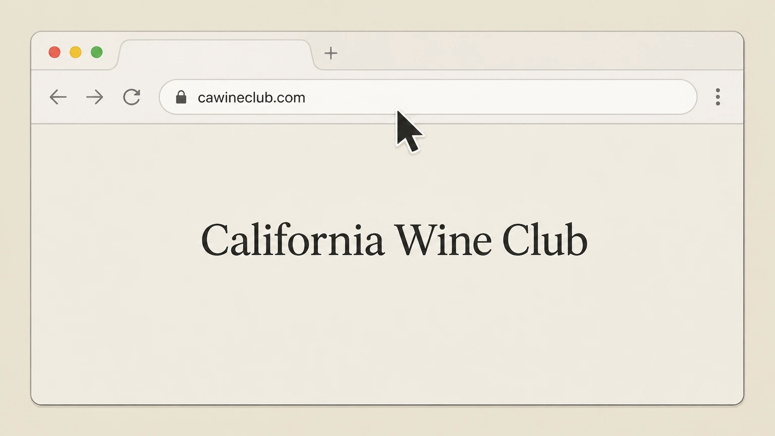 California Wine Club Website account: Open the California Wine Club website