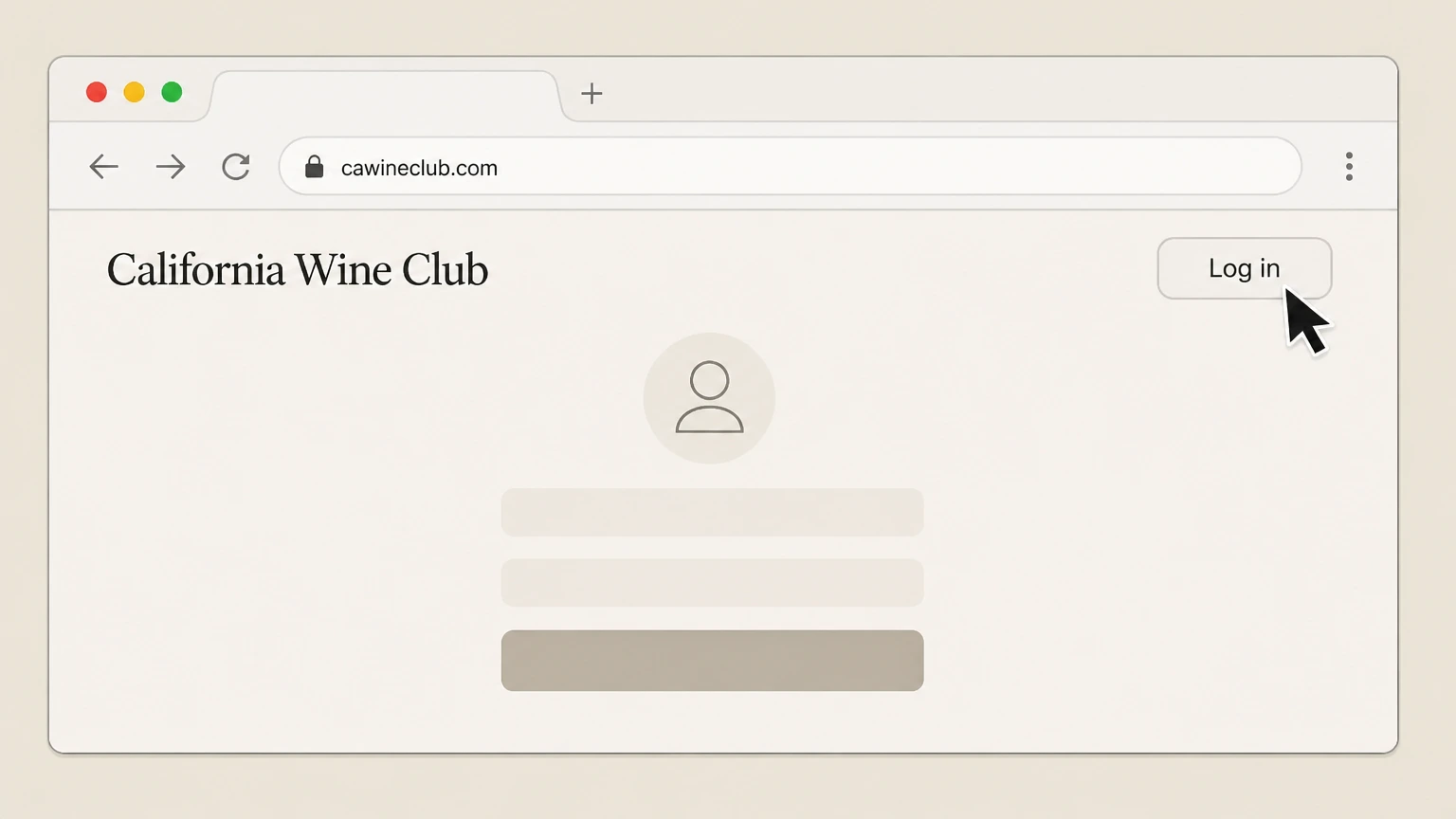 California Wine Club Website account: Sign in to your account