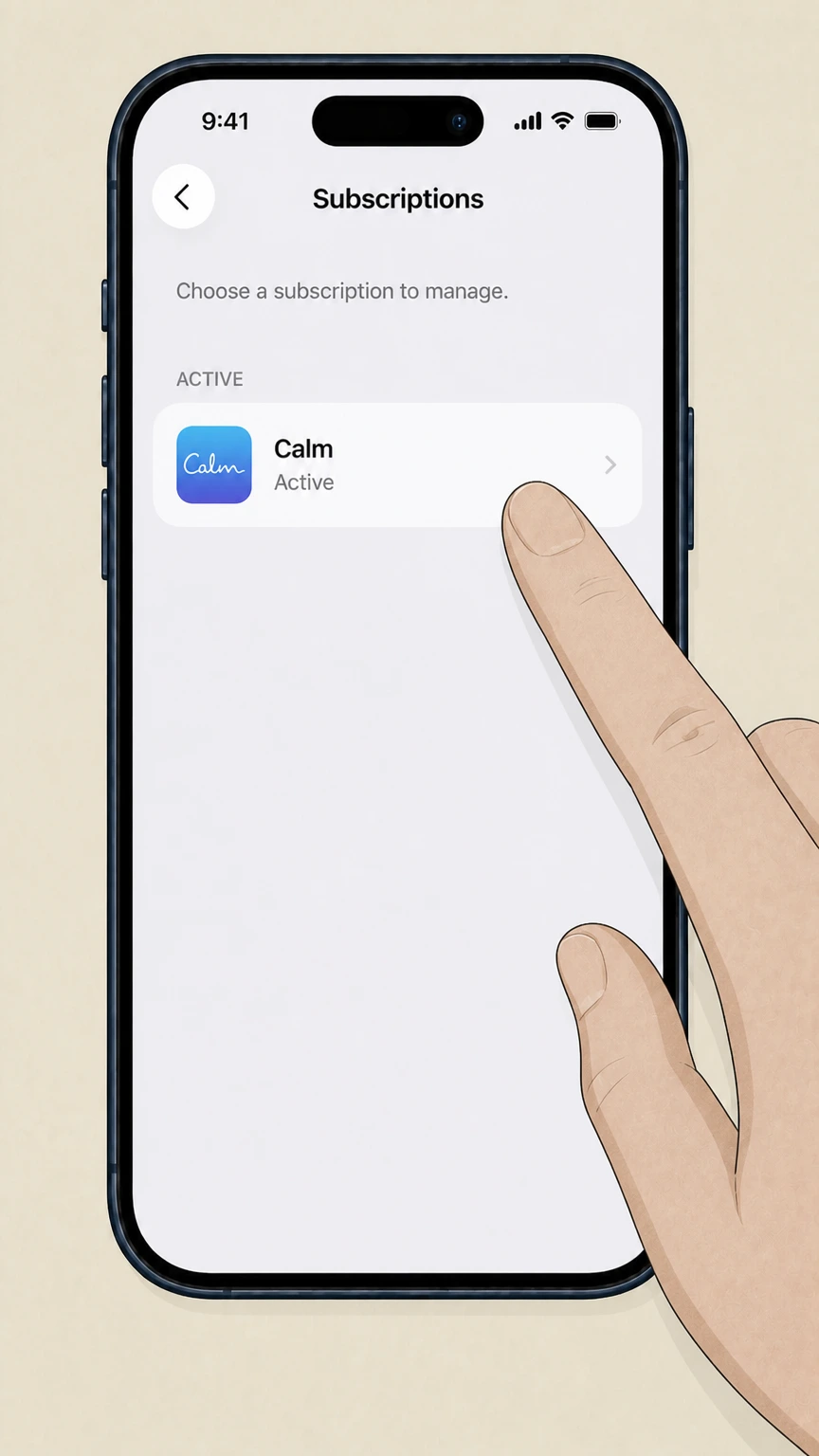 Calm ios cancellation: Choose Calm