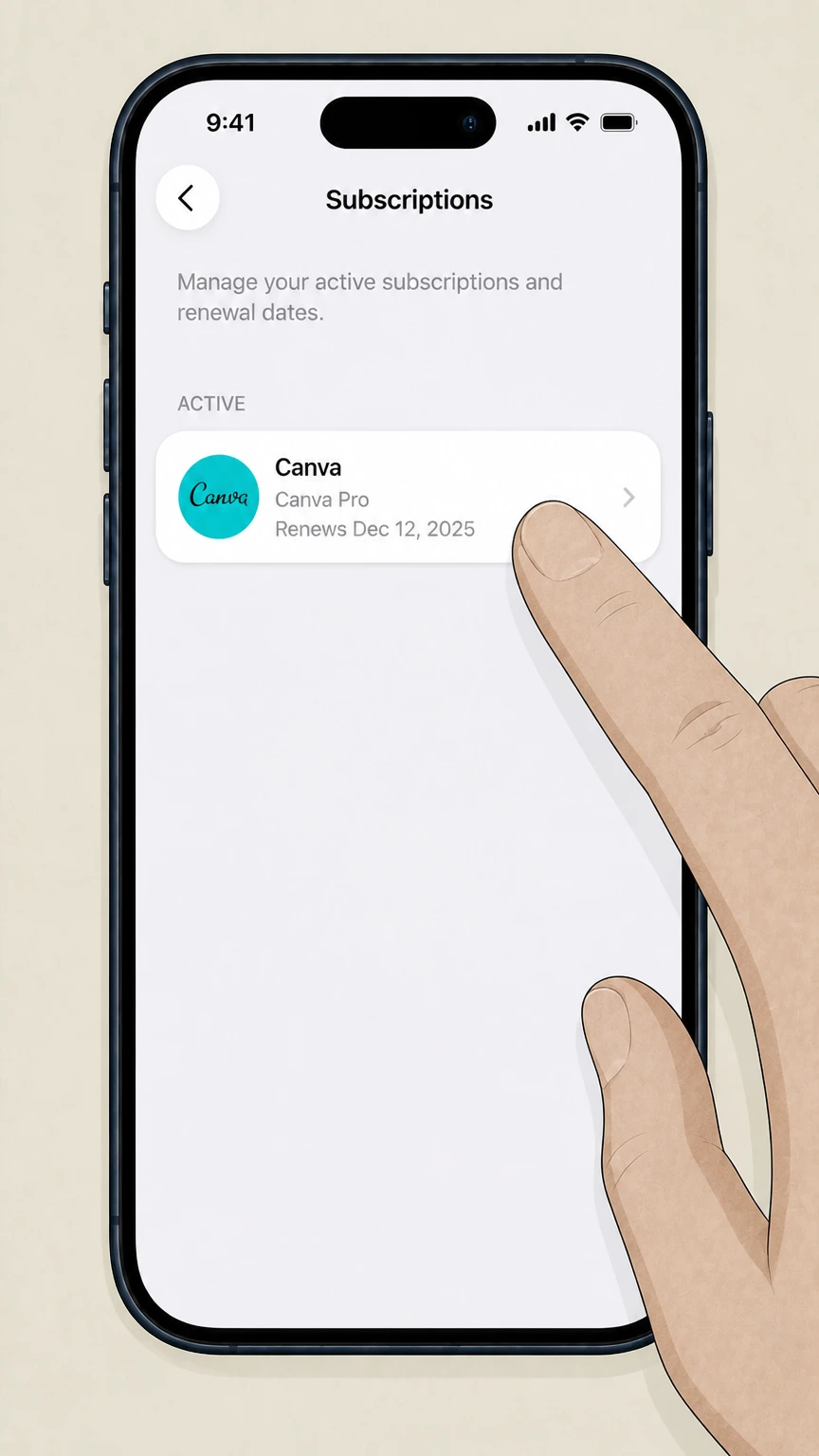 Canva app-store cancellation: Choose the provider