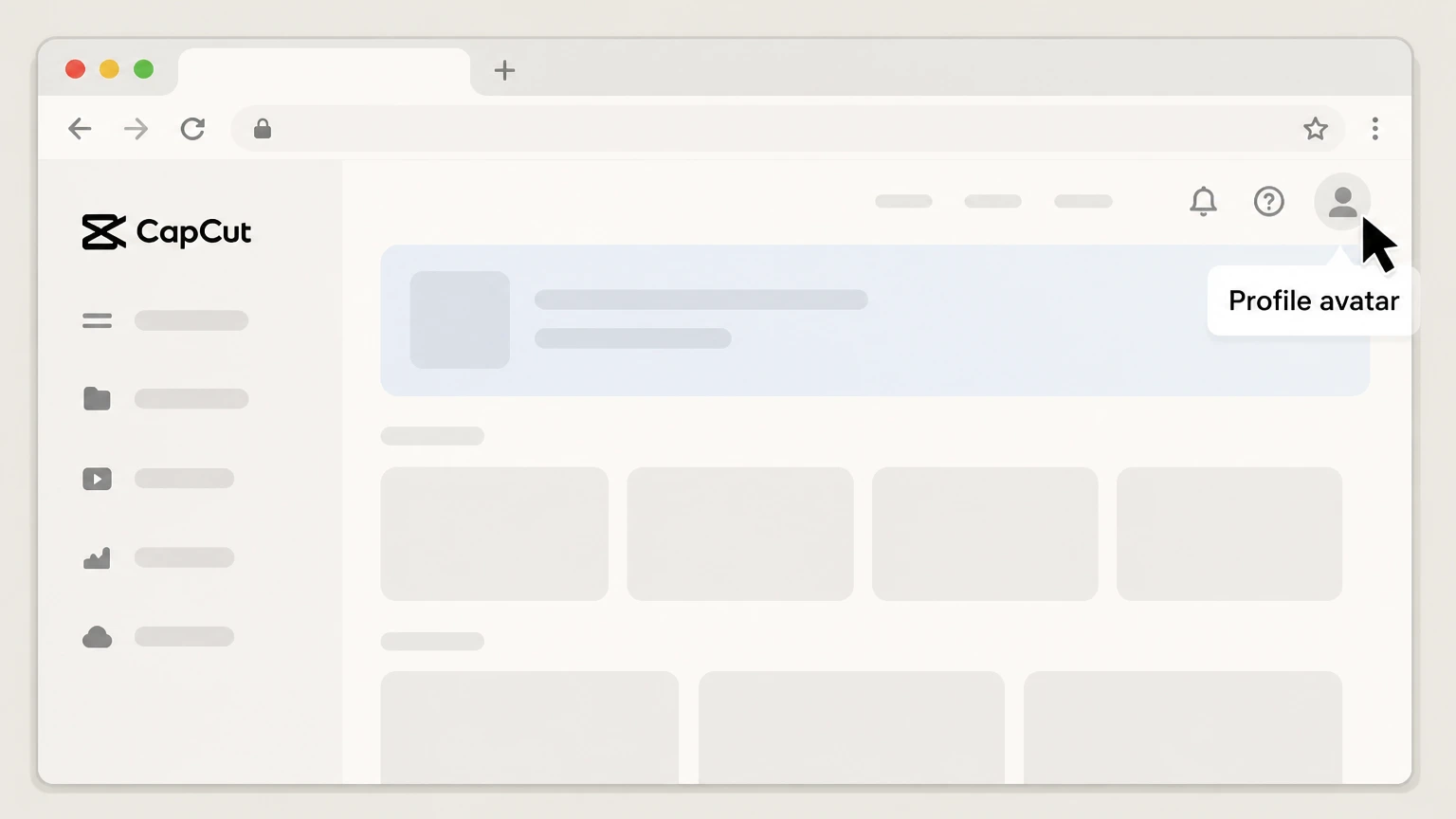 CapCut Pro CapCut Web or PC (CapCut account billing) cancellation: Open your profile menu