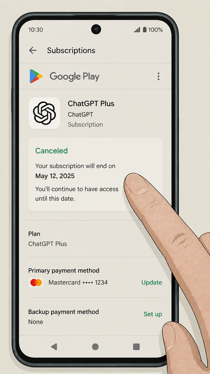 ChatGPT android cancellation: Save the expiration date