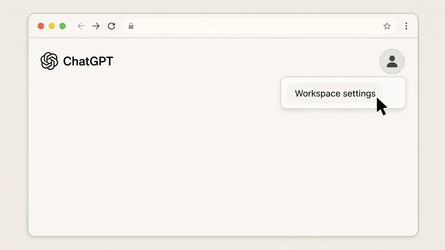 ChatGPT Business cancellation: select Workspace settings