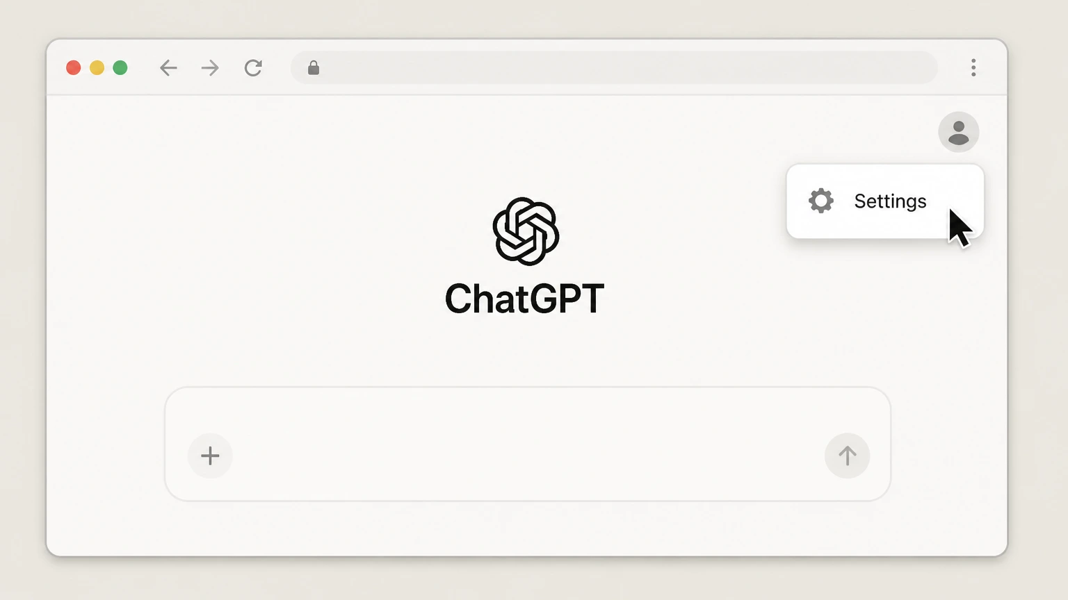 ChatGPT web cancellation: open the profile menu