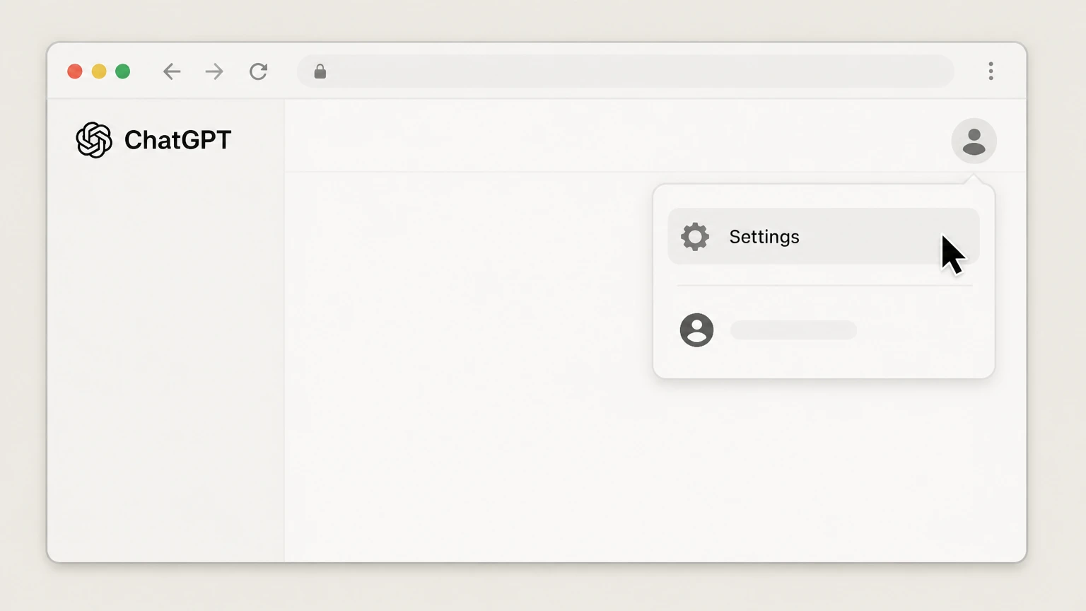 ChatGPT web cancellation: select Settings