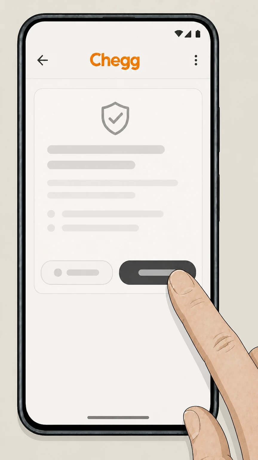 Chegg Google Play (Android) cancellation: Complete the on-screen cancellation steps