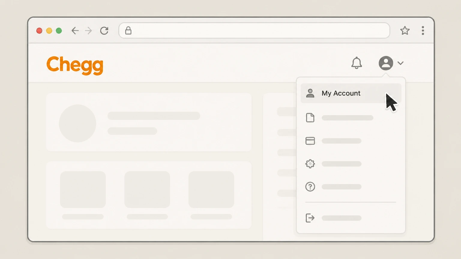 Chegg Chegg.com (direct billing) cancellation: Open My Account