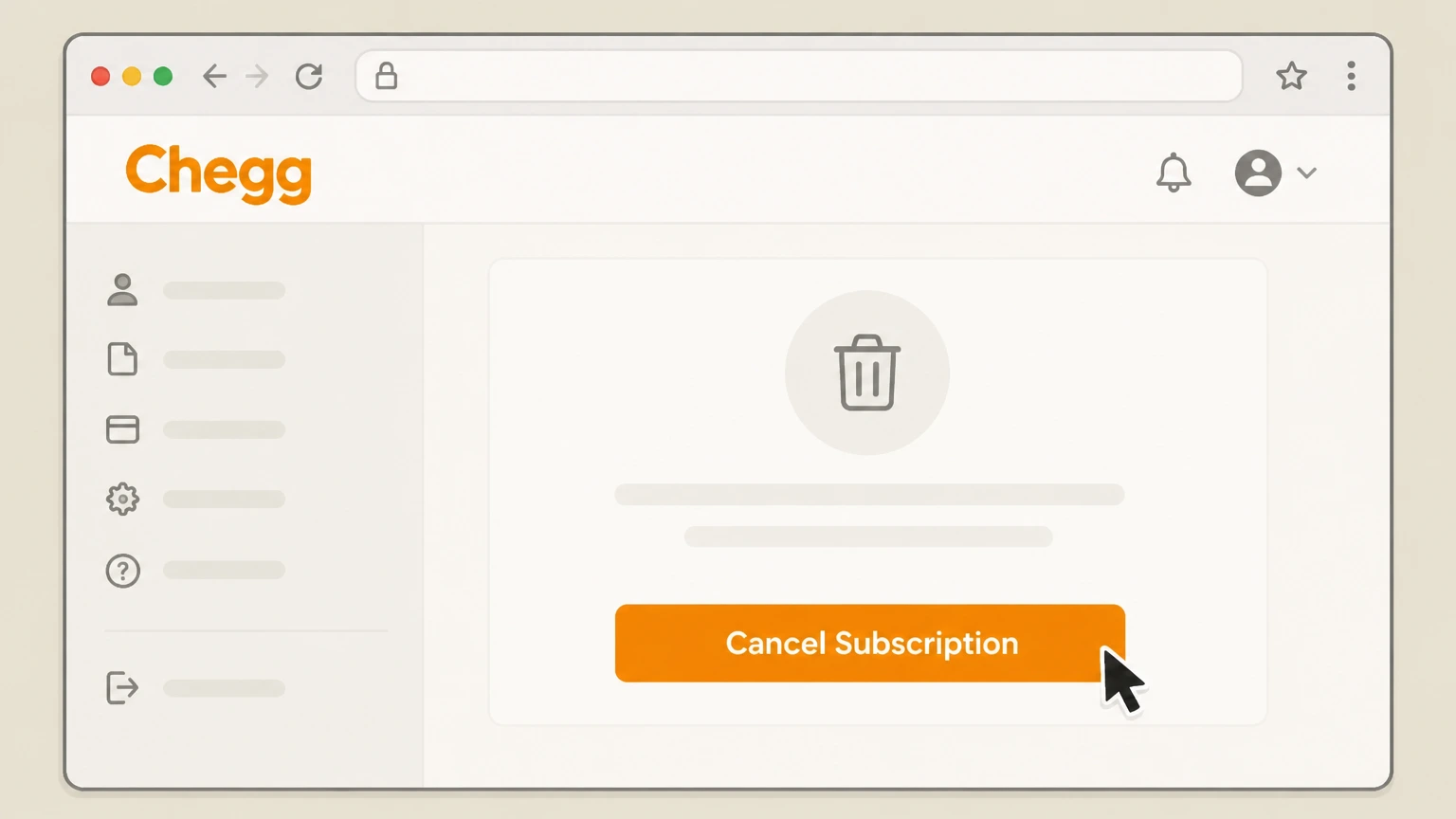 Chegg Chegg.com (direct billing) cancellation: Confirm cancellation on the next page