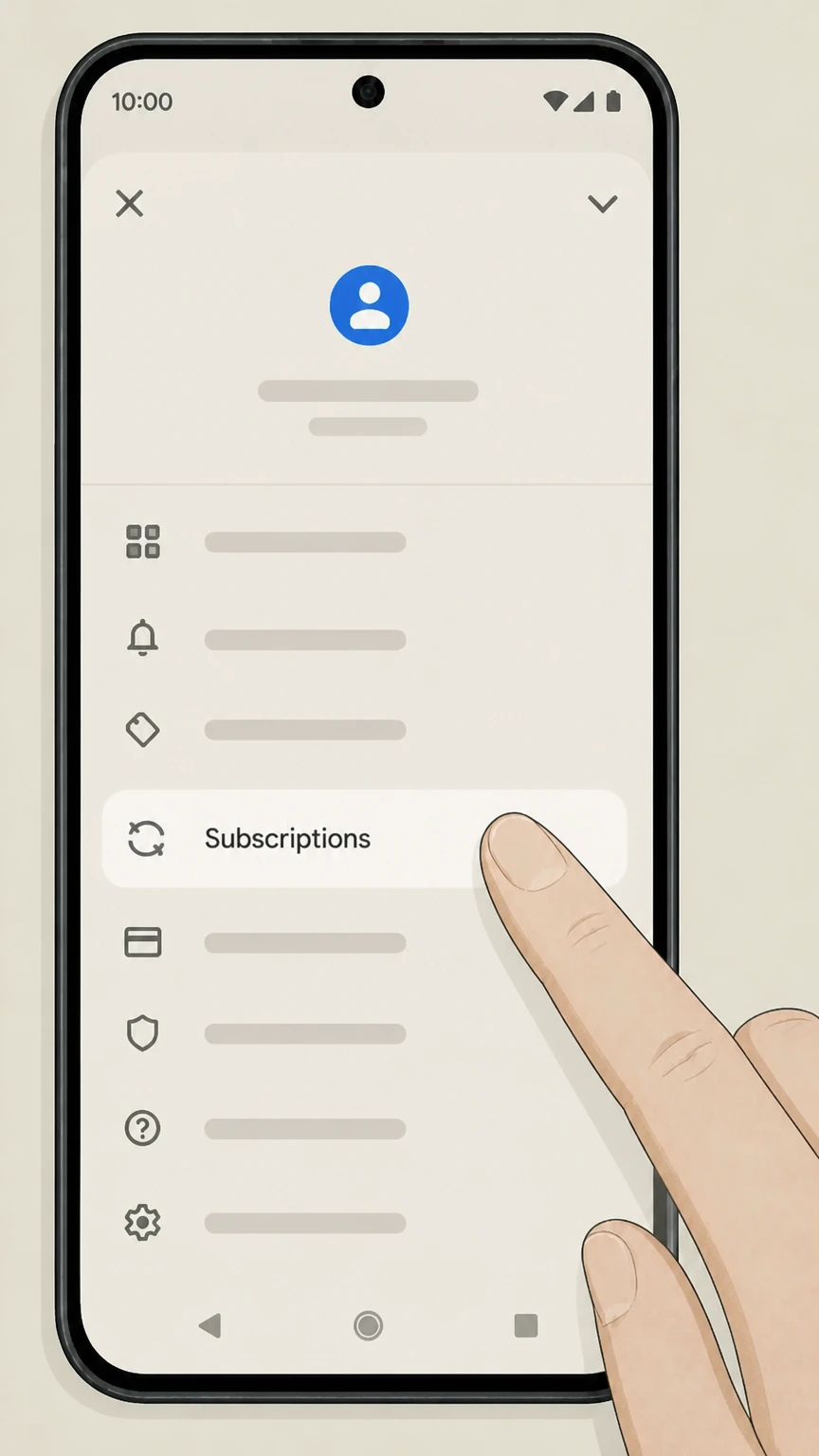 Chicago Tribune Google Play – Android subscription cancellation: Open Subscriptions
