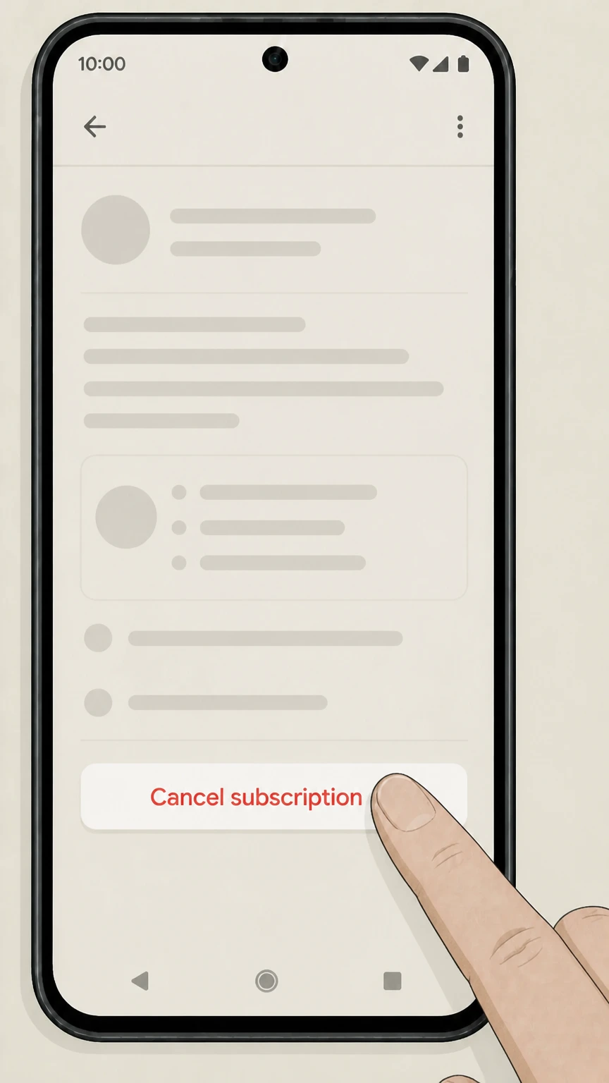 Chicago Tribune Google Play – Android subscription cancellation: Tap Cancel subscription